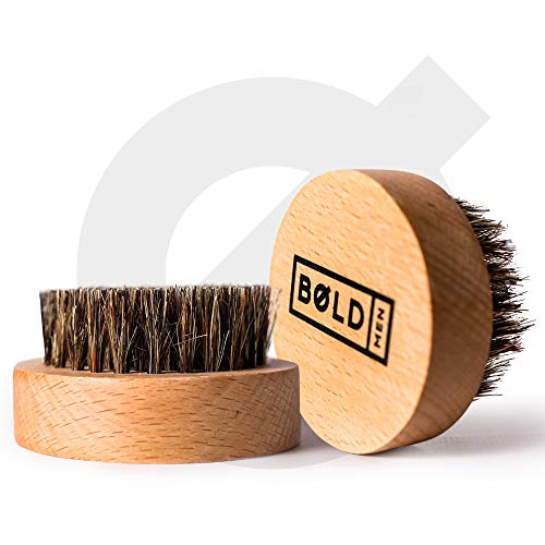 Bold Men, Mens Hair Brush For Head and Beard, Thick and Thin Hair Types