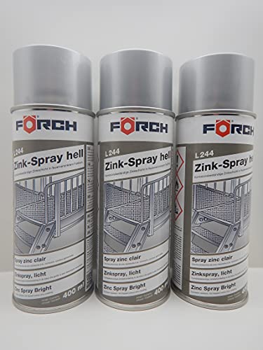 FORCH Spray de zinc brillante L244 antioxidante, protección contra la corrosión, apto para puntos de soldadura, 400 ml (3)