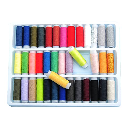 Set de Hilos para Coser 39 Colores Algodón y Poliéster miniatura 1