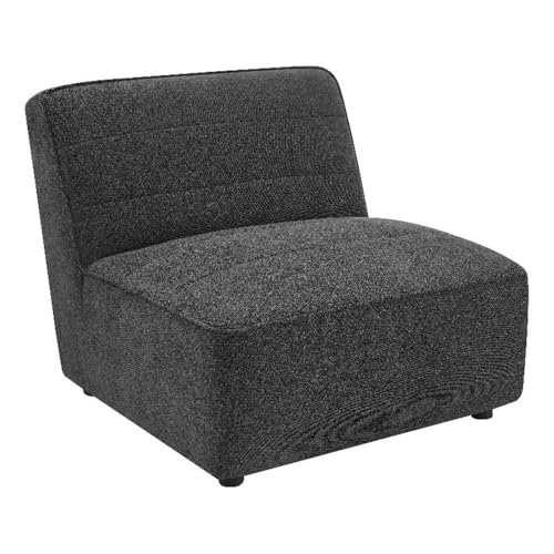 Sillón sin brazos tela gris oscuro moderno miniatura 1