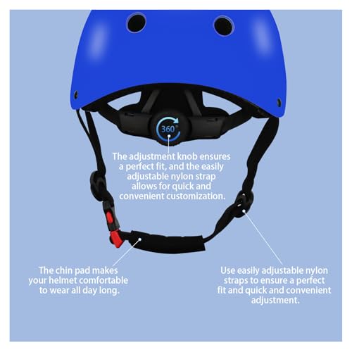 Image of Color Gradient Adjustable Kids Bike Helmet with Knee & Elbow Pads Set | Multi-Sport Safety Gear for Boys & Girls Ages 5-14 | Skateboarding, Scooters, Roller & Inline Skating, Longboarding