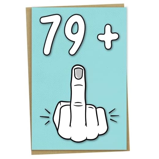 Tarjeta de 80 cumpleaños, 79 + 1 hoy, divertida tarjeta de cumpleaños para mujeres u hombres de 80 años, interior en blanco