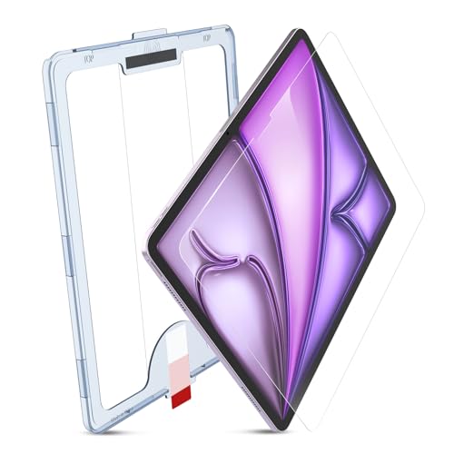 MOBDIK 1 Pack Tempered Glass Screen Protector Compatible with iPad Air 13 inch M3 2025 / M2 2024, Ultra Clear, Anti-Scratch, Case Friendly, EZ Kit