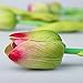 StillCool Artificial Flowers Tulip 12pc/set Pu Stunning Holland Mini Tulip Real Touch Wedding Flower Artificial Flowers Latex Plants for Party Home Hotel Event Christmas Gift Decoration (Greenpink)