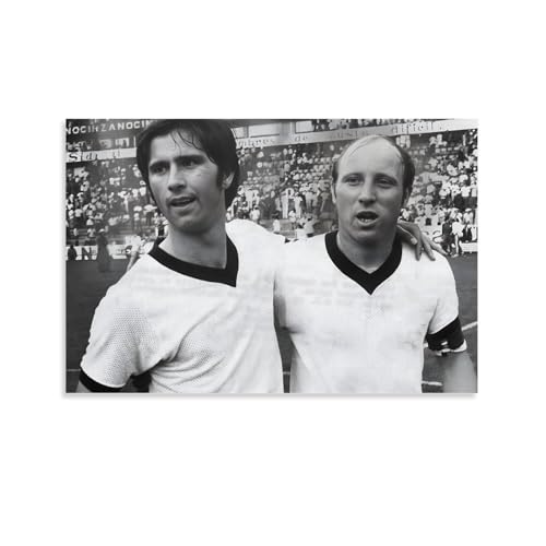 REDCHAMBER Impression sur toile rétro de Gerd Müller de 1970 joueurs de la Coupe du monde de la FIFA 1970 (60 x 90 cm)