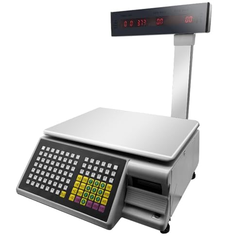 Báscula Comercial con Impresora de Etiquetas y Recibos 30kg/10g
