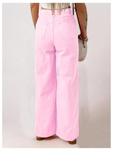 SOLY HUX Women's Wide Leg High Waisted Loose Jeans Dressy Casual Denim Pants3