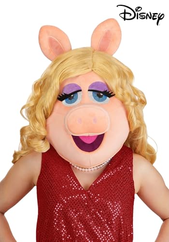 Disney Muppets Miss Piggy Adult Halloween Costume Full-Head Mask - Officially Licensed Multicolor