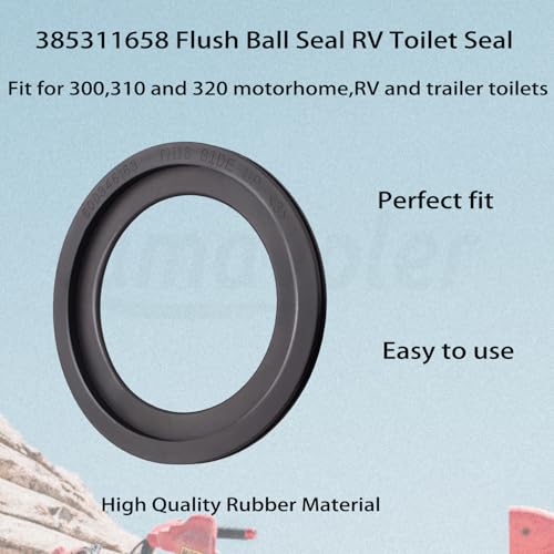 Image of 385311658 Flush Ball Seal RV Toilet Seal Aftermarket Replacement Parts Fit for Dometic 300 310 320 Series Pedal Flush Toilets,Marine Toilet Flange Seal.