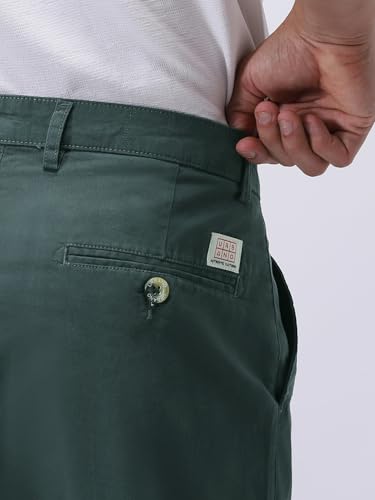 Image of Urbano Fashion Men's Regular Fit Mid Rise Cotton Casual Chinos Trousers Stretch