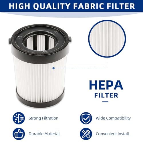 Image of Vacuum Filter Replacement Compatible with Fabuletta FSV001 FSV101 | for Girnoor G160 /G165, Lubluelu 202, Oraimo OSV-102, VL732 Stick Vacuum Cleaners （With Tap) - 4 Pack