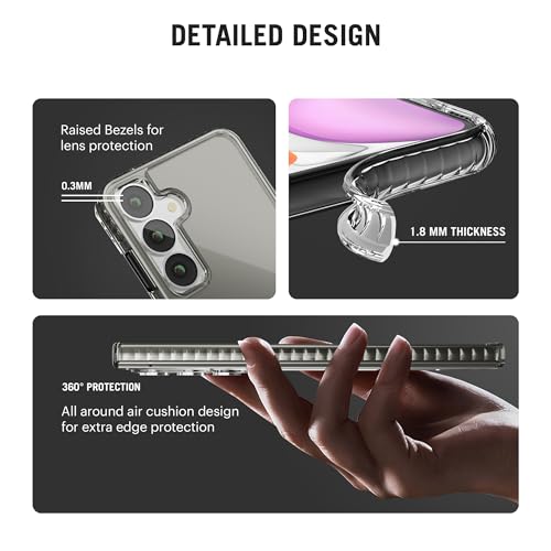 Image of DailyObjects Case for Samsung Galaxy S25 Plus, Drop Protection TPU Stride 2.0 Clear Slim Shockproof Back Cover