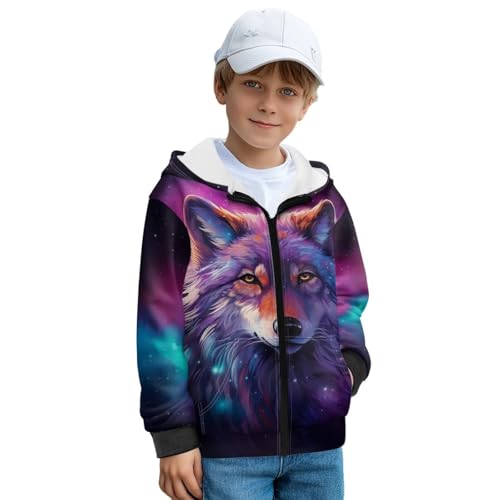 Kids Full Zip Up Hoodies for Girls Boys Hooded Sweatshirt Size 6-163