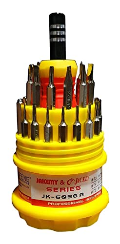 Image of JK6036 Premium Stainless Steel 31-in-1 Magnetic Screwdriver Tool Kit Set - Complete Precision Toolkit For Electronics, Repairs, and More with Magnetic Tips, Non-Slip Handle, and Portable Case.