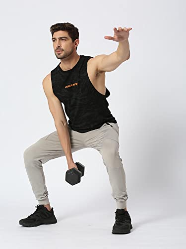 Image of Aesthetic Nation Deep Cut Wavy Tank Top /Vest for Mens