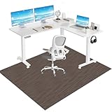 Tapis de sol épais et robuste pour chaise de bureau : tapis de chaise fabriqué à partir de polyester, notre tapis de chaise de bureau robuste pour sols en bois dur et moquette d'une épaisseur de 0,4 cm, son épaisseur exceptionnelle