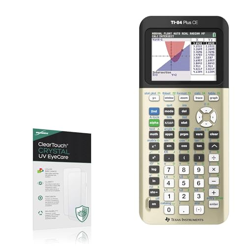 BoxWave Screen Protector Compatible With Texas Instruments s TI-84 Plus CE - ClearTouch Crystal Anti-UV EyeCare (2-Pack), Filters out Harmful Blue Light Reduce Fatigue