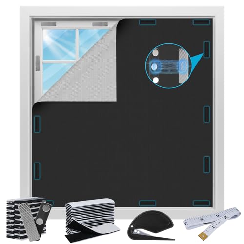 Nyamofly Fenster Verdunkelung Magnetisch 300X145CM Verdunklungsrollo Ohne Bohren Sonnenschutz Fenster Innen Dachfenster Verdunkelung für Schlafzimmer, Verdunkelung Abnehmbar Blickdicht