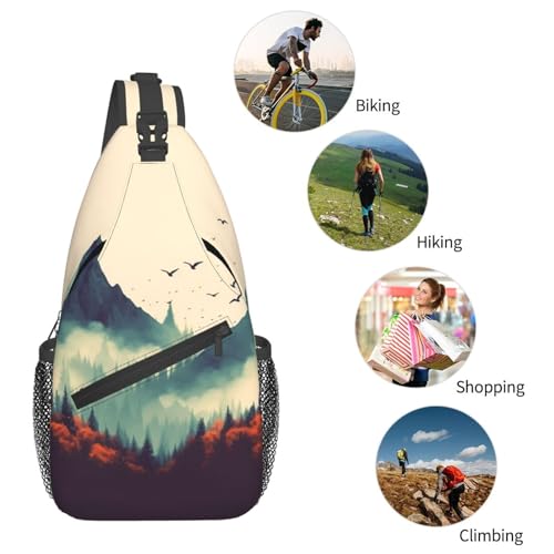 Morrales Sling Bag para Hombre y Mujer Negro miniatura 5