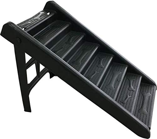 MaxWorks 50136 8-Step Foldable Pet Stairs, Black
