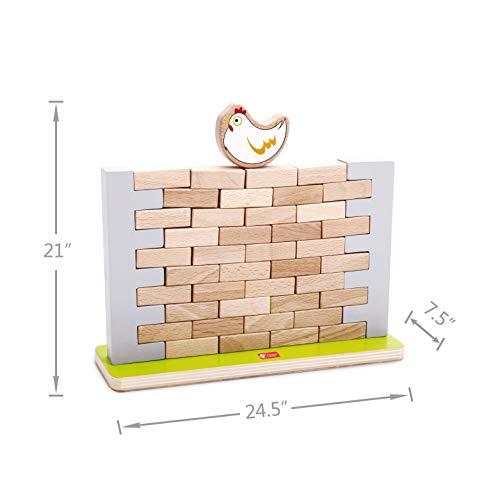 Image of Classic World Pick a Brick,Wall Games Family Games Brain Games for Kids, Pure Natural Wood Original Design and Production