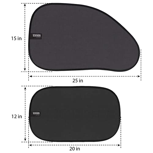 Car Window Shade, Kmmin Auto Sunshade For Blocking Uv Ray And Protecting Kids Pets With Easy Installation And Good Cooling 25 X 15 Match 18 X 15 Inches (25 X 15 & 20 X 12 Inches (4 Pack)) #TOP3