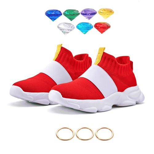 Boy Sneakers Tenis Girls Kids Red Shoes Birthday Party Gift with Rings