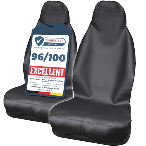 Housse de Siege Voiture Universelle Avant Individuel Noir (Lot de 2)