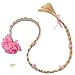 Elwish 3pcs Dress Up Hair Braided Wigs Princess Girls Hair Wig Costume AccessoriesBrown,white,gold princess wig