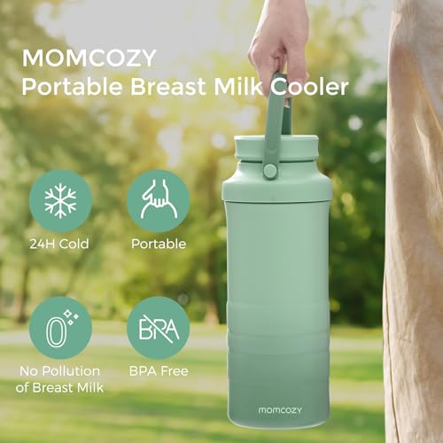 image for Momcozy 22oz Portable Breast Milk Cooler for Outdoor, 360°Total Cooli