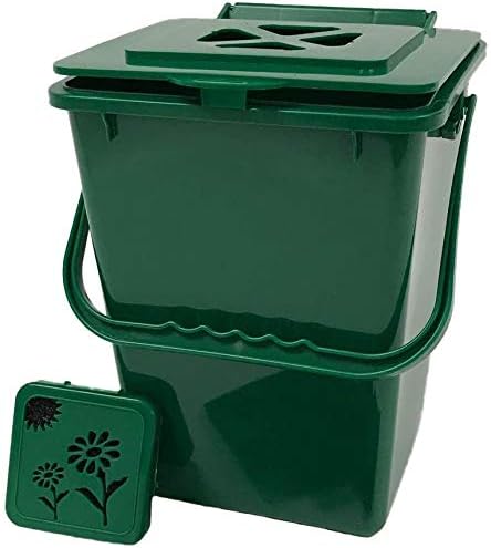 Exaco ECO 2000-NP Kitchen Compost Pail, 2.4 Gallon, Green