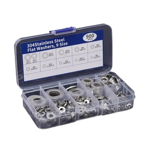 Rondelle en acier inoxydable et joint d'étanchéité métal pour kit d'assortiment vis