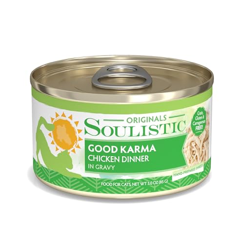 Soulistic Originals Wet Cat Food Good Karma Chicken Dinner in Gravy 3oz Can Pack of 12