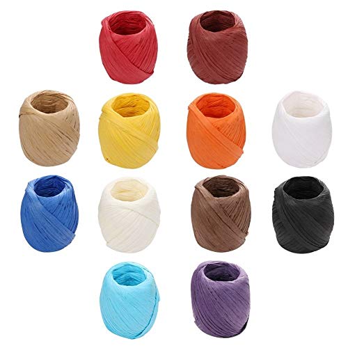 DUOER 20m / Rollo de 16 Colores de la Cinta DIY Cable de la Cuerda for Palm Embalaje Cuerda Caja de Embalaje del Regalo del Banquete de Boda Decoración (Color : 11)