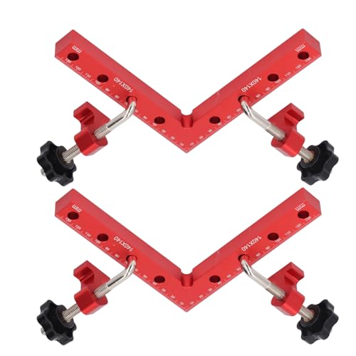 2 Sets Right Angle Cabinet Clamp 90 Degree Locating Square Woodworking L Shaped Fixture for Furniture Making 140x140mm