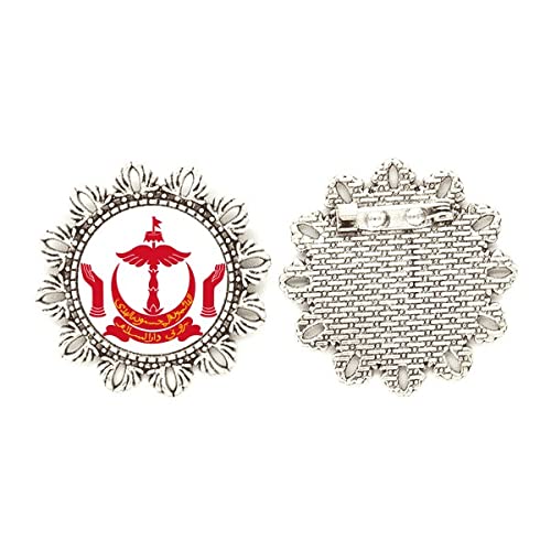Broche de flor plateada para sujetar fulares y personalizar chaquetas de mujer talla medium