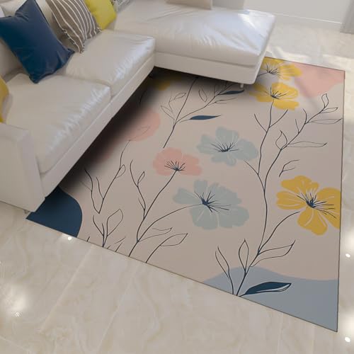 Tapis de chambre lavable 100x150cm avec envers antidérapant sécurisé - 3