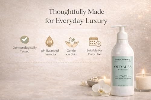 Image of EXTRAORDINARY Oud Aura Body Wash 300Ml | Refreshing Body Cleanser for Daily Use | Suitable for Soft & Fresh Skin