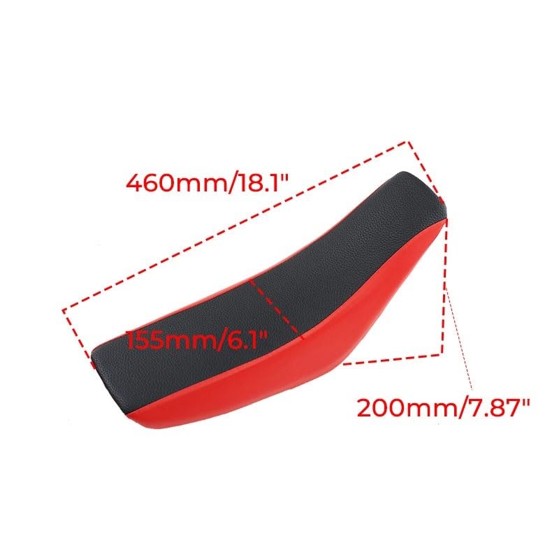Cojín de asiento CRF50 rojo con superficie suave antideslizante para motocross 2008 3