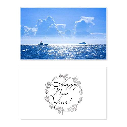 Carte Nouvel An ocean water sea boat science nature de haute qualité