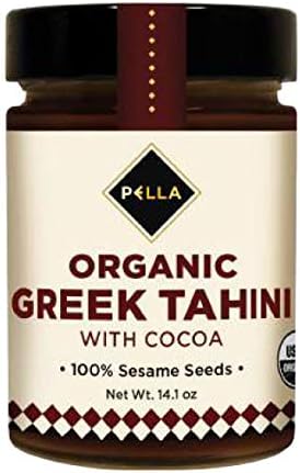 Pella, Organic Chocolate Tahini, Imported From Greece, 10.6 Oz. (Pack of 4)