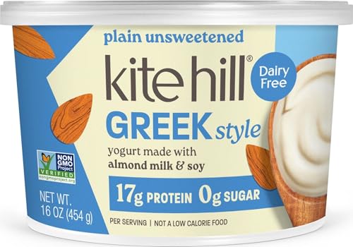 Kite Hill, Yogurt Plant Based Plain Unsweetened, 16 Ounce