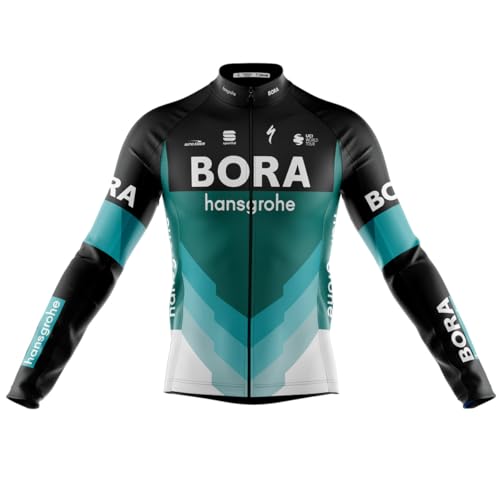 Camisa Ciclismo Bora Proteção UV+30 Manga Longa Dry Fit Uv Bike Mtb Zíper Full Decole