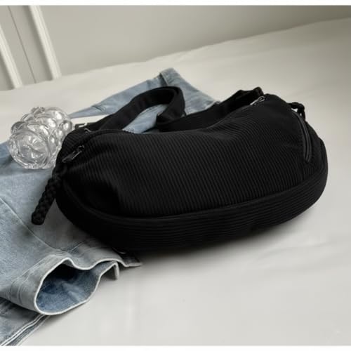Image of WildHorn Travel Crossbody Crescent Bag for Women | Over-Shoulder Half Moon Sling Purse with Zipper | Unisex Chest Bag & Waist Bag for Daily Travel Use
