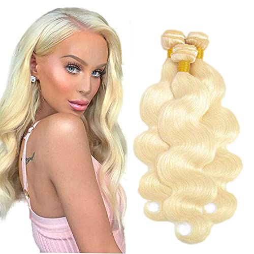 Honey Blonde Bundles Human Hair 613 Bundles Blonde Body Wave Hair 3 Bundles 16 18 20 Inch Soft 8A Brazilian Virgin Honey Blonde Body Wave Human Hair Bundles Unprocessed Virgin Remy Hair Extensions