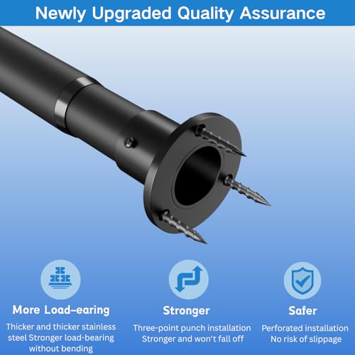 Kleiderstange Schrank, Garderobenstange Wandmontage, Kleiderstange Ausziehbar für Schrank, Kleiderschrank, Waschküchen, 45-68cm Weiß(Durchmesser 25mm)