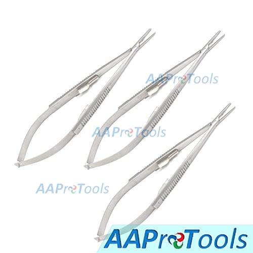 Image of 3 pcs castroviejo Needle Holder 5.5 inches Straight with Lock