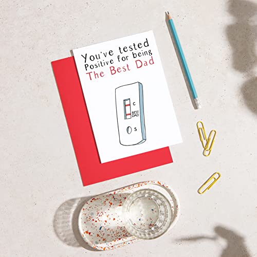 Huxters Funny Card For Dad – Premium Quality A5 Greeting Cards For Loved Ones – Humorous Fathers Day Card You’ve Tested Positive Birthday Card For Dad (Dad) #TOP5