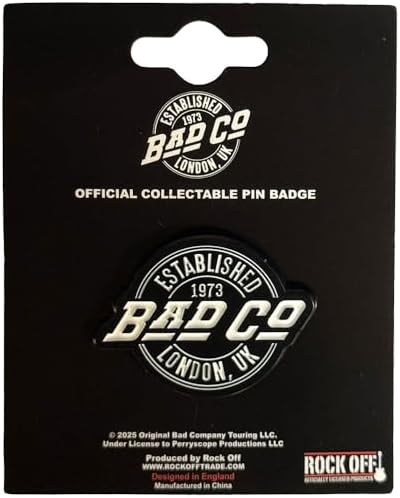 Bad Company Est 1973 Circle Logo Pin Badge image 4