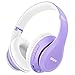 Uliptz Wireless Bluetooth Headphones, 65H Playtime, 6EQ Sound Modes, HiFi Stereo Over Ear Headphones with Microphone, Foldable Bluetooth 6.0 Headphone for Travel/Office/Cellphone/PC (Purple)